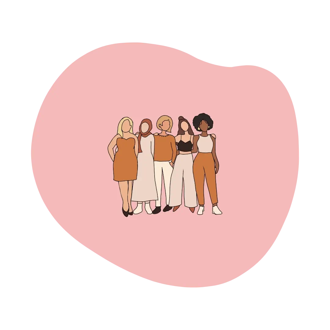 Illustration services groupe de parole de femme